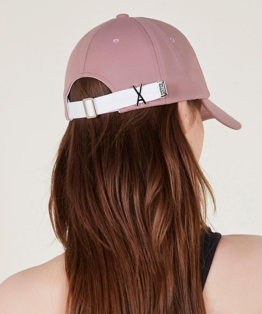 Bajal Studded Belt Loop Athleisure Oversized Ball Cap Dusty Pink