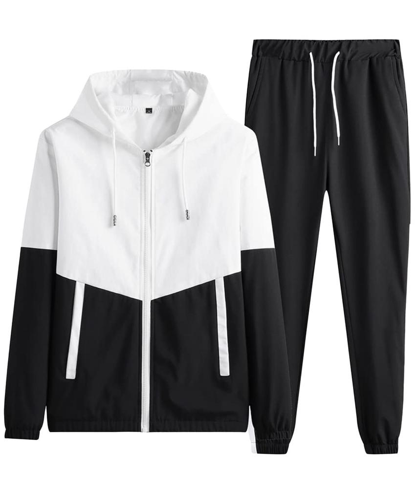 Dres Horní a spodní díl Large Running Walking 2XL [three Joy] Pánská sada, Velikost, Stylový, Nosit, Nosit, Černá,