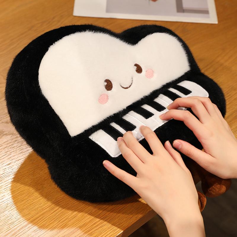Urocze pluszowe zabawki muzyczne Miękka skrzypce Gitara Fortepian Okrągły bęben Pluszowe lalki Instrumenty Prezenty dla dzieci Miłośnik muzyki Wystrój domu