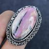 Natural Pink Opal Gemstone Handmade 925 Sterling Silver Jewelry Ring Size 8 v6I97