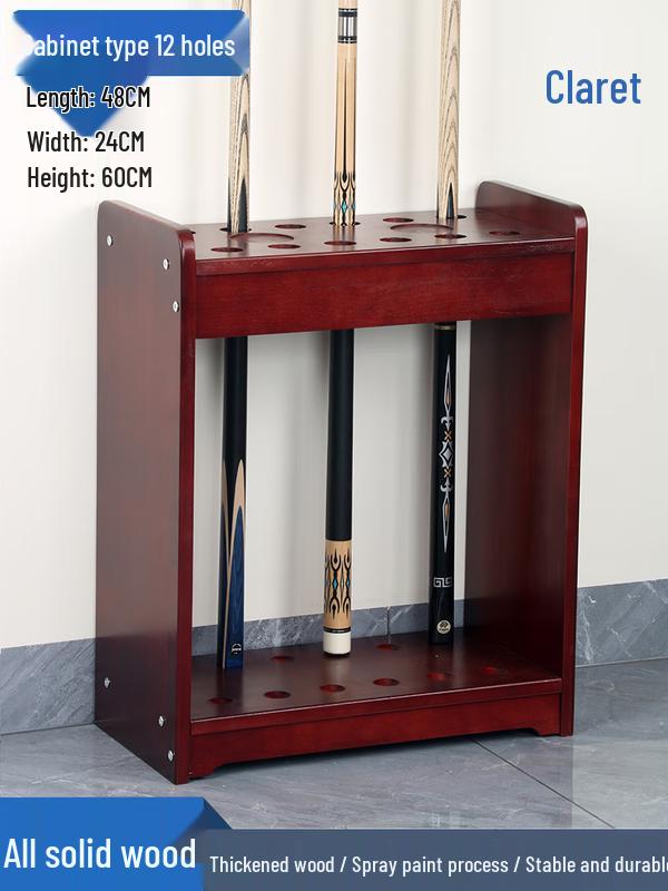 Chengyang Solid Wood Cabinet 12-Cue Pool Cue Rack