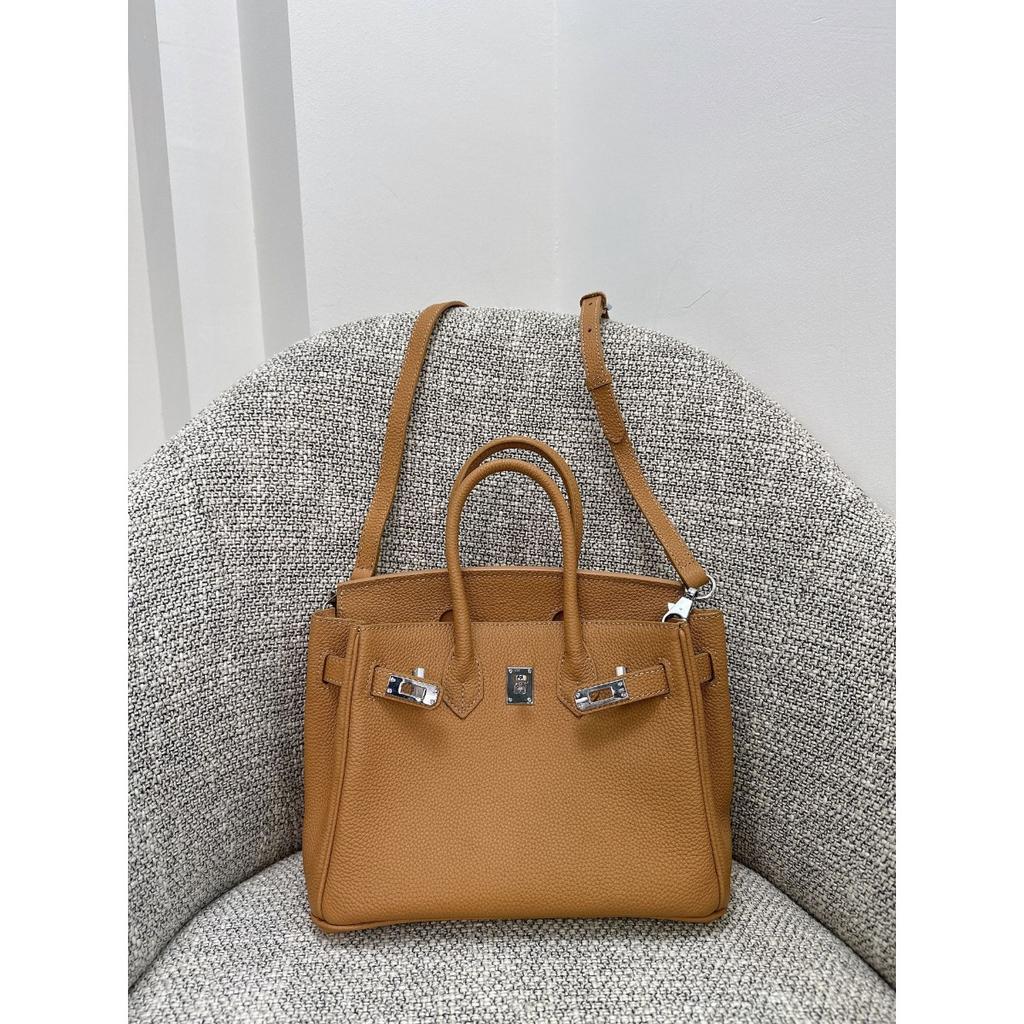 Togo primo strato pelle di mucca borsa platino motivo litchi fibbia argentata borsa a mano serratura di alta gamma borsa a tracolla messenger in pelle da donna