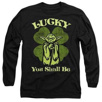 Unisex Adult Lucky Yoda St Patricks Day T-Shirt
