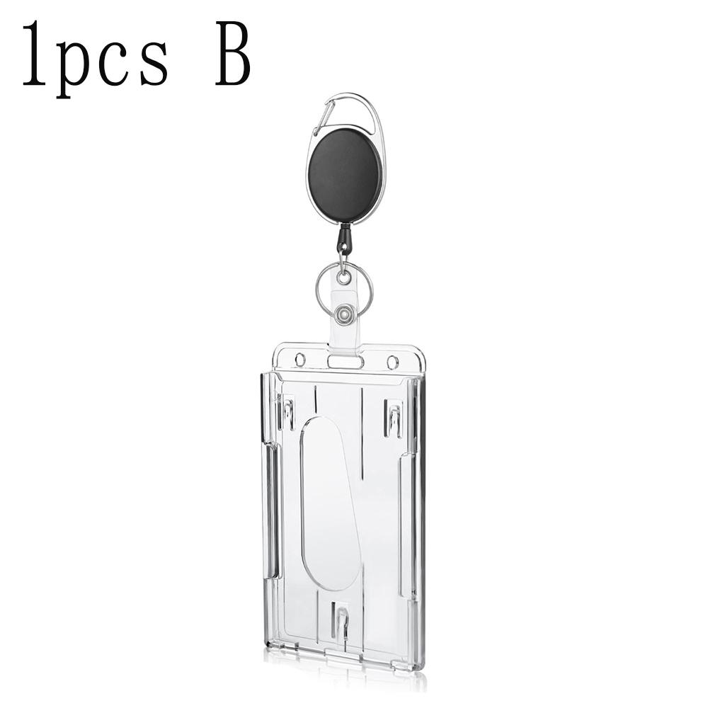 

1/2 шт. Прозрачные чехлы для карточек, Выдвижной брелок, Защита от царапин, Студенческий офисный ID, Чехлы-кармашки для банковских карт