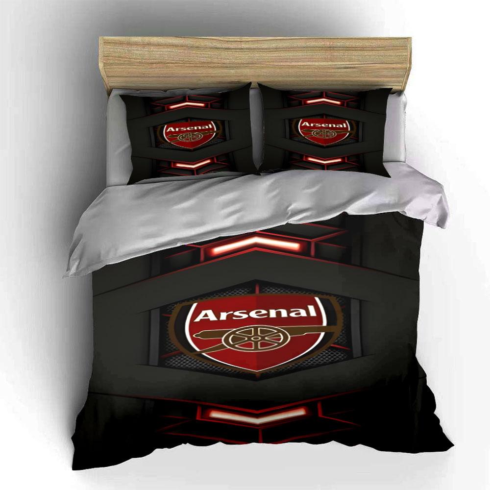 Logo dell'Arsenal e cannone. Set lenzuola Set copripiumino Copripiumini Federe(1 * Copripiumino 2 * Federe, senza piumino)