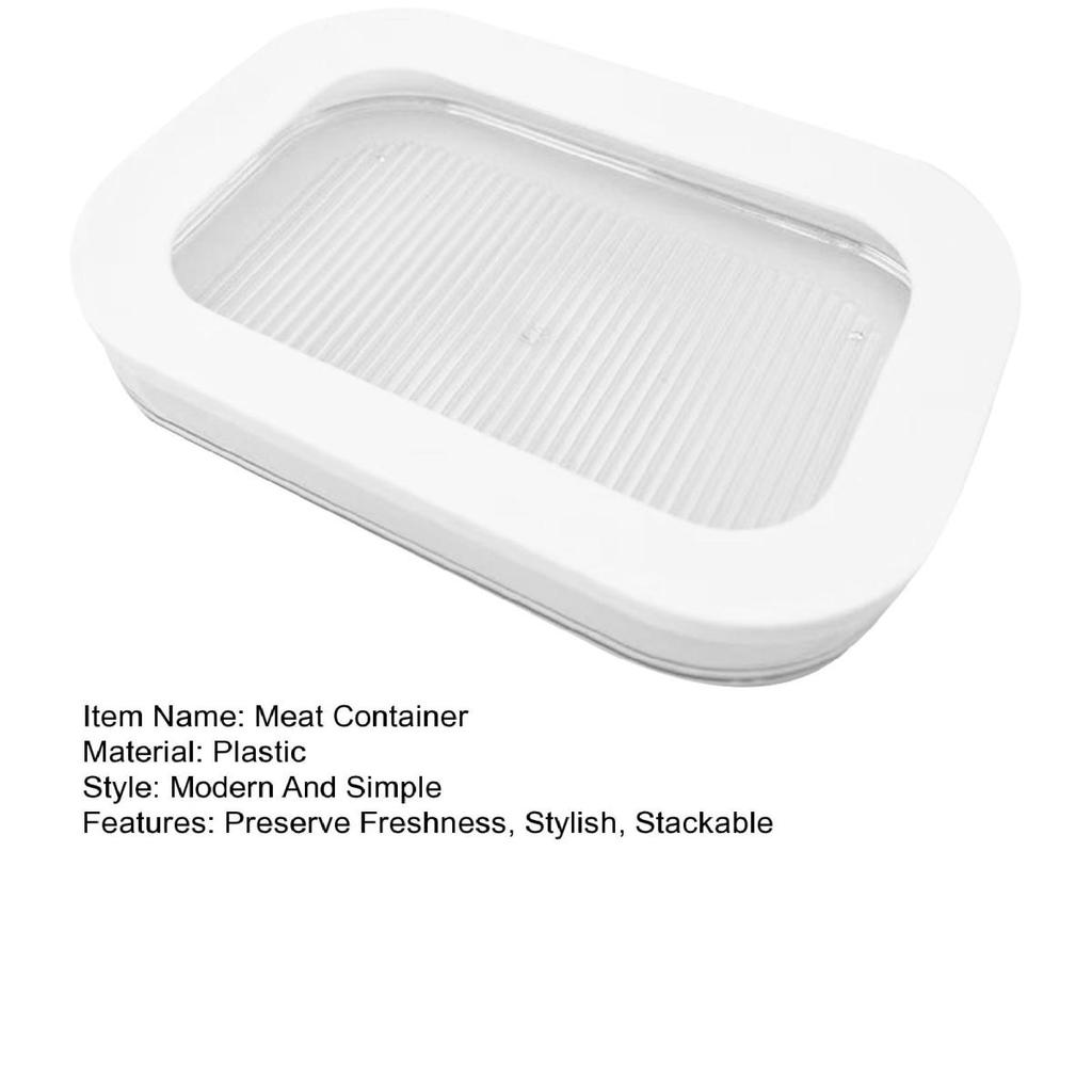 Yousheng Fleischbehälter für Kühlschrank Bacon Mittagsfleisch Stapelbare Lebensmittelaufbewahrungsboxen mit Deckel BPA-Freie Meal Prep Behälter