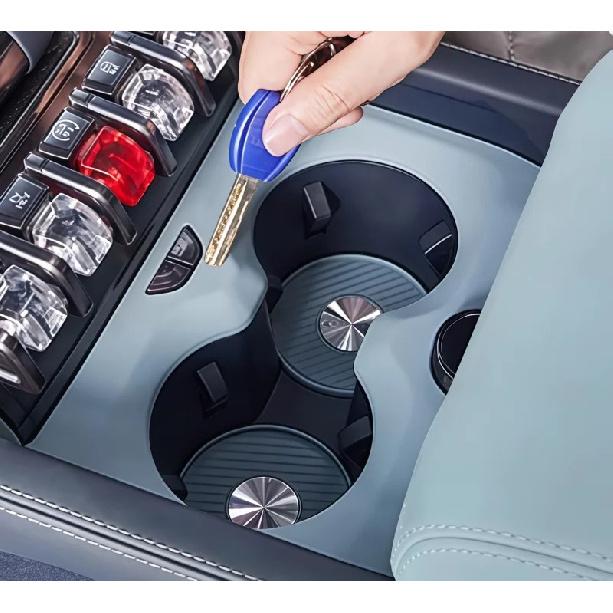 Car Center Control Panel Silicone Pad Fit for BYD Leopard 5 -2025 Modified Auto Center Control Water Cup Protection Pad