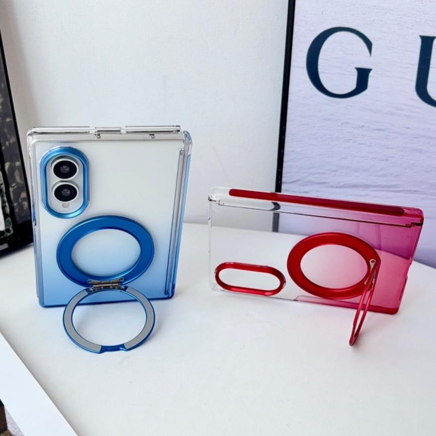 360 Rotate Magnetic Stand Holder Case For Samsung Z Fold 8 Ultra Fold8 Galaxy Z Fold 7 6 5 for Magsafe Gradient Color PC Cover