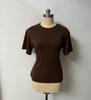 Women's Solid Color Cinched Waist Round Neck Cotton T-Shirt – Casual Short Sleeve Top (2026)
