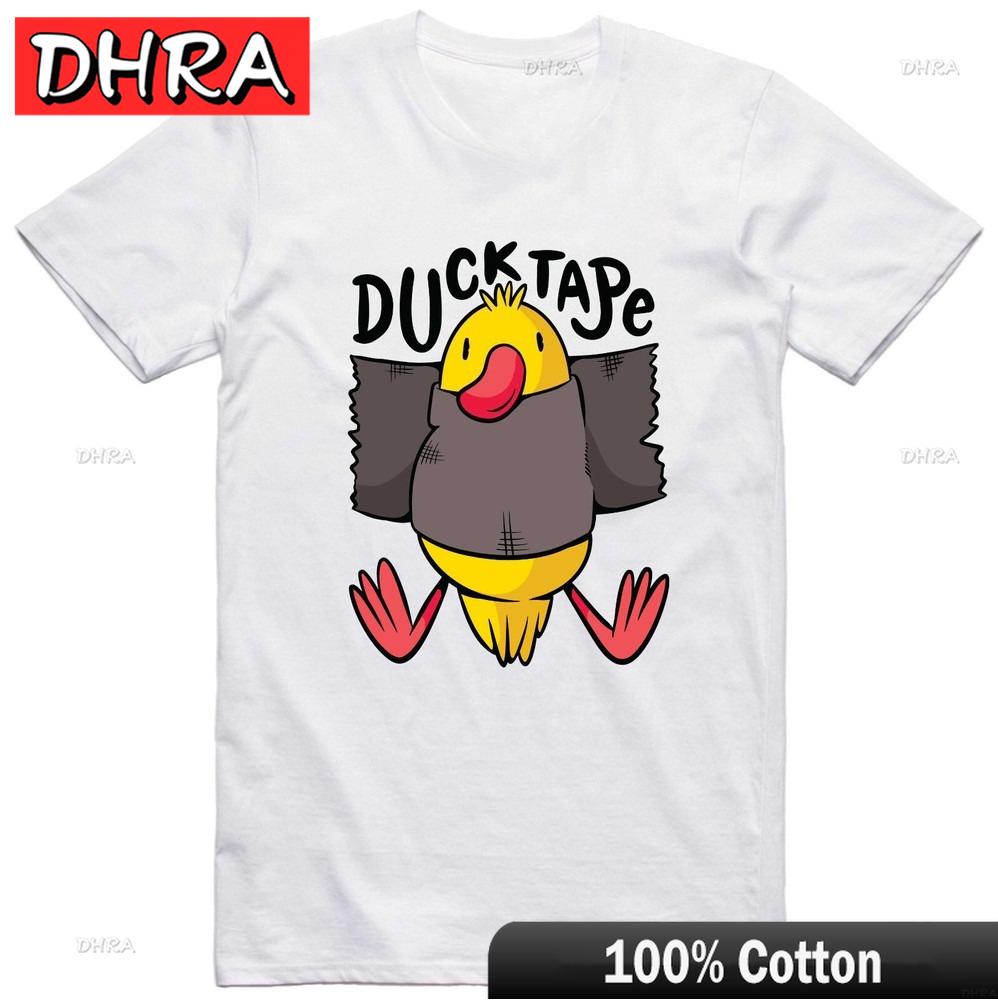 Funny T Shirt Duck Tape Print Regular Fit 100 Cotton Tee Tshirts Streetwear Unique Casual TShirts Tops for Unisex TShirt Girls 4XL
