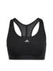 Adidas Powerreact Training Medium Support Three Stripes Bra BW237 Sports Bra Black Women's (HC7489) OT-B (AA-Bcup)