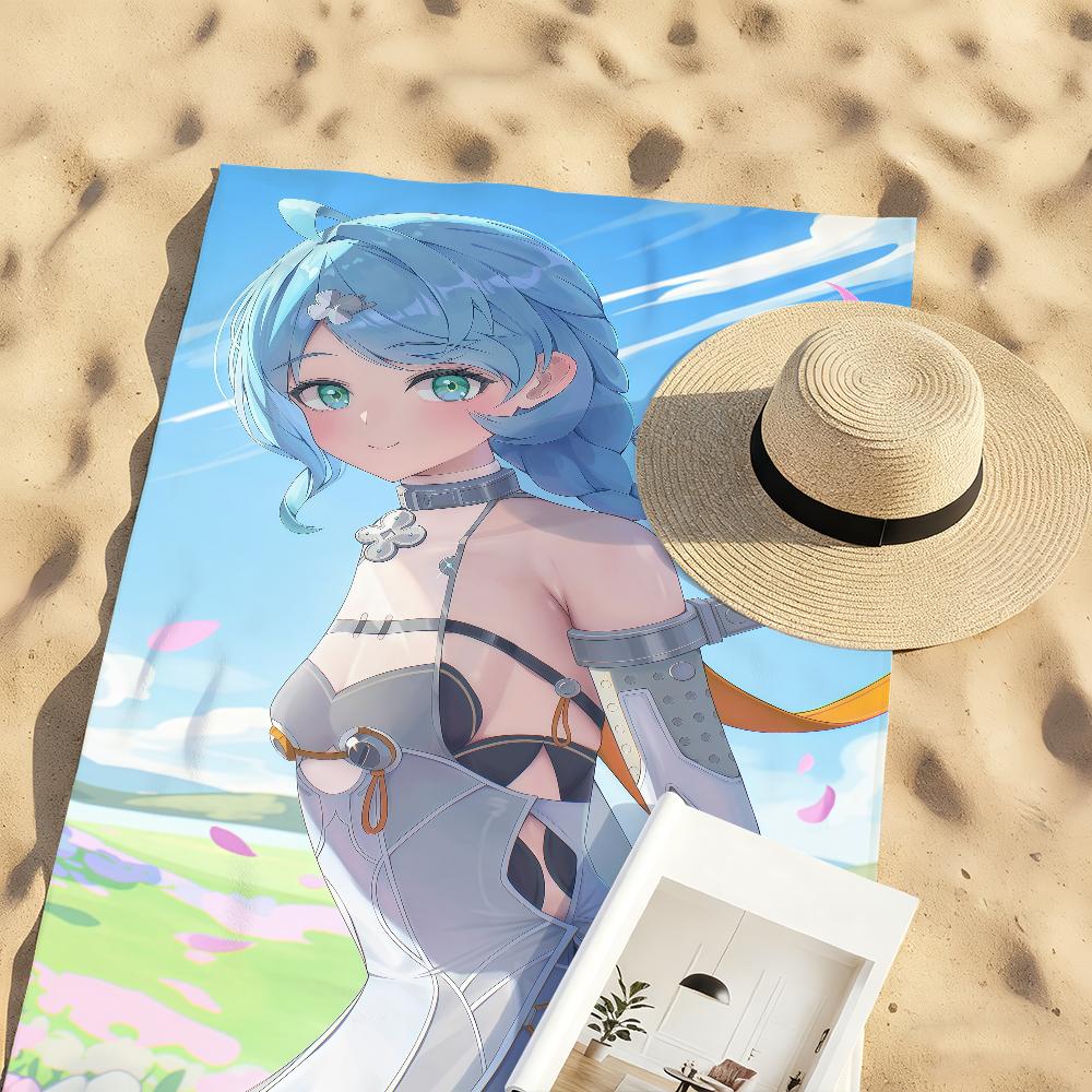 Game Seed Zenless Zone Zero Towel Sports Quick Dry Travel Camping Gear Sandproof Soft Light Large Beach Towel