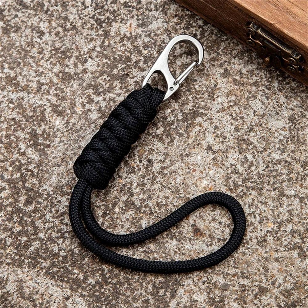 Handmade Umbrella Rope Keyring Snake Knot Braided Woven Keychain  Emergency Survival