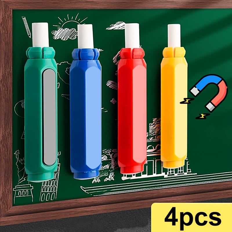 

4 шт. Магнитные держатели для мела - Нетоксичный органайзер для мела с магнитной основой - для класса, офиса, дома - для учителей, студентов