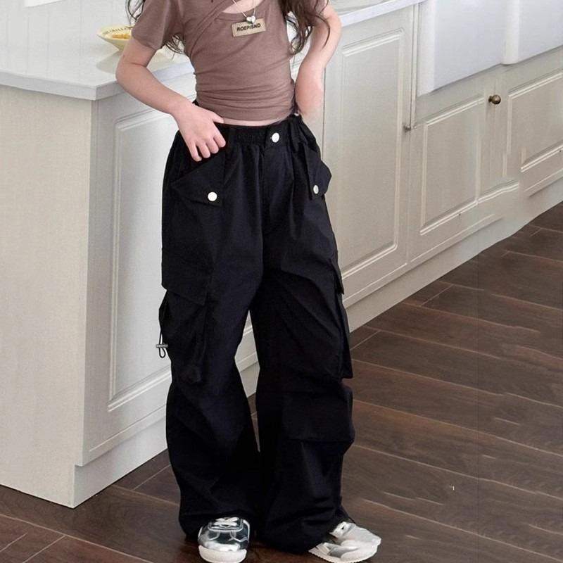 Spring Summer Girls' Pants Kids Hip Hop Pants Children's Streetwear Casual Trousers Autumn Teen Large Size Sweatpants