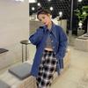 Autumn/Winter Korean-Style Loose Denim Oversized Pointed Collar Shirt Jacket