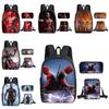 Deadpool 3pcs Student School Bag Backpack Lunch Bags Pencil Case Gifts Kids