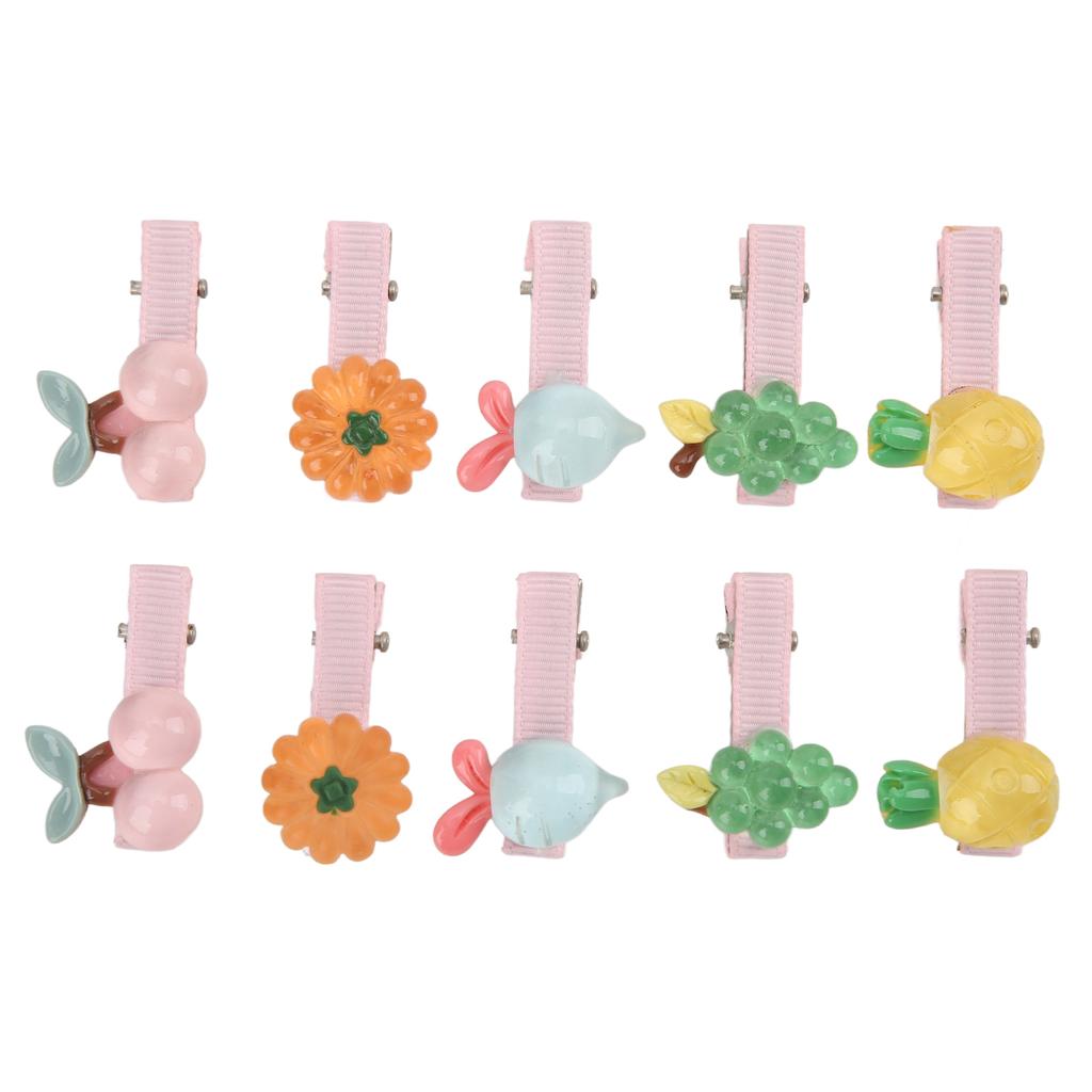 20pcs Pet Fruit Hair Clips Resin Pet Fruit Hairpin Pet Hair Grooming Accessories for Birthday Parties Weddings