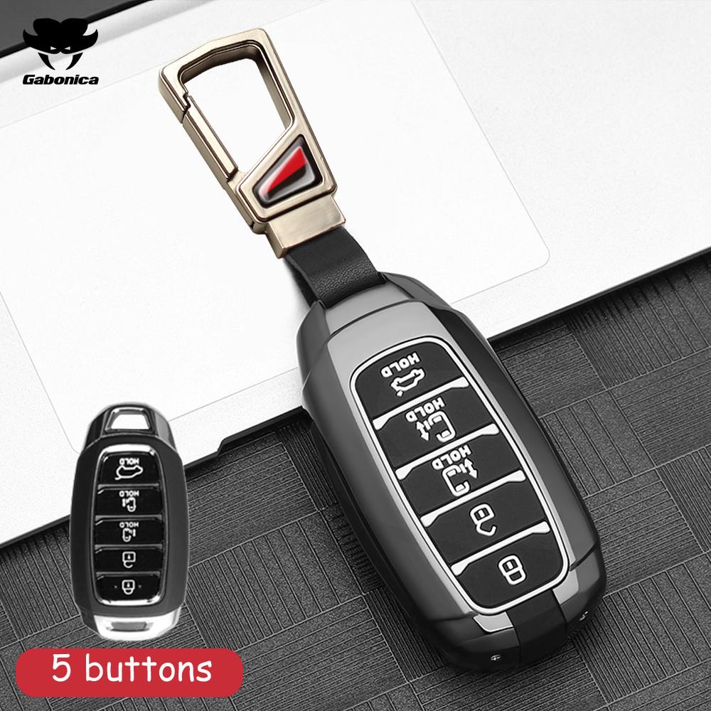 Alloy Car Key Cover For Hyundai N Line Verna Solaris Elantra Azera Kona Encino Grandeur Azera Palisade I30 Ix35 Accent Santa Fe
