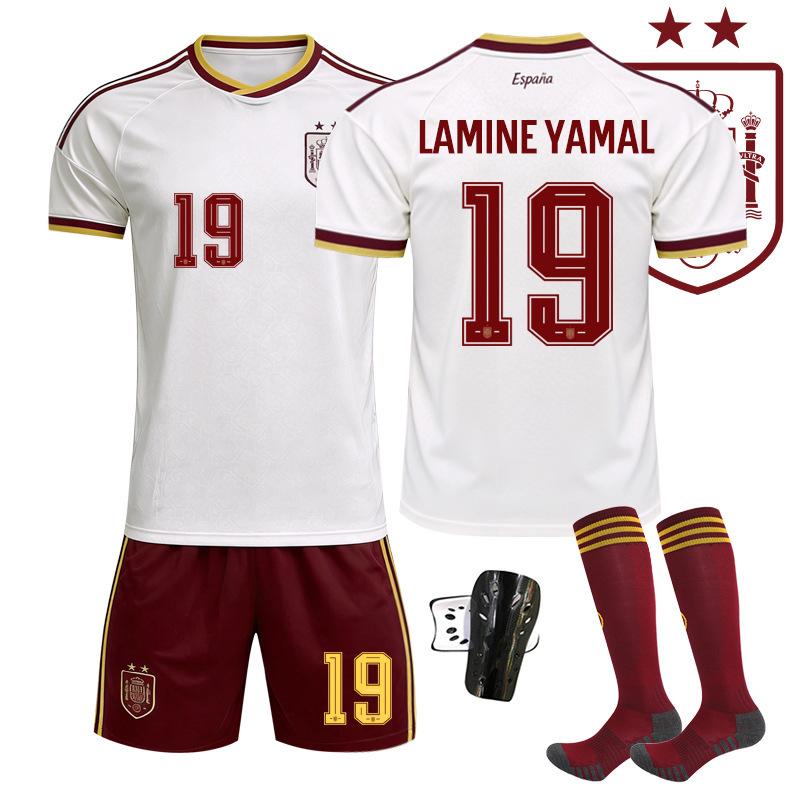 2026 FIFA World Cup Spain Away 2-Star Jersey Set 9 Gavi 19 Yamal 20 Pedri Soccer Uniforms Breathable Quick-Dry