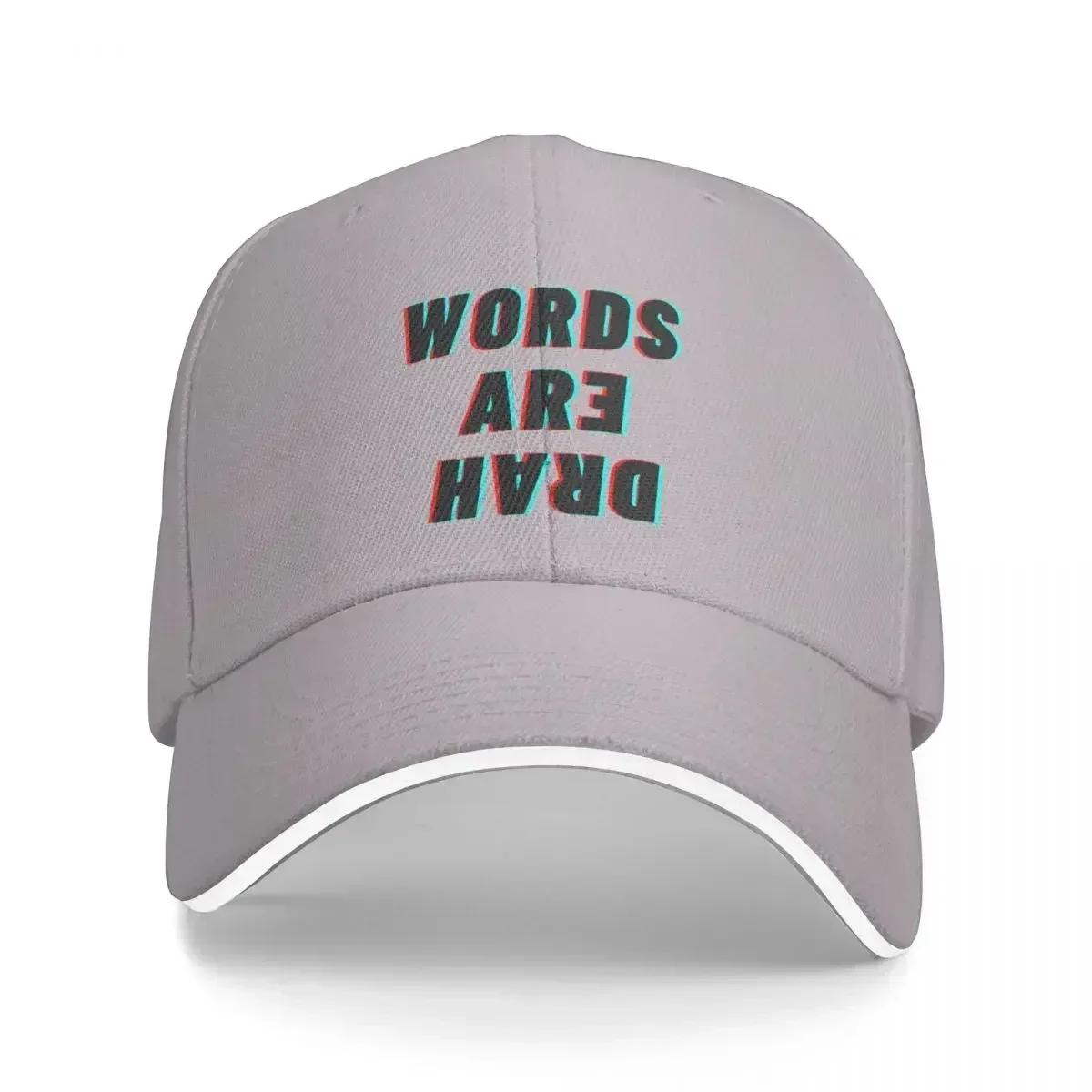

Words Are Hard White Baseball Cap Luxury Cap Big Size Hat Beach Bag dad hat WoUnisexs Beach Outlet Unisexs Adjustable