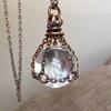 Natural Crystal Holder Necklace Colorful Stone Mesh Pocket Pendant Choker Adjustable Chain Neckchains for Women Girl
