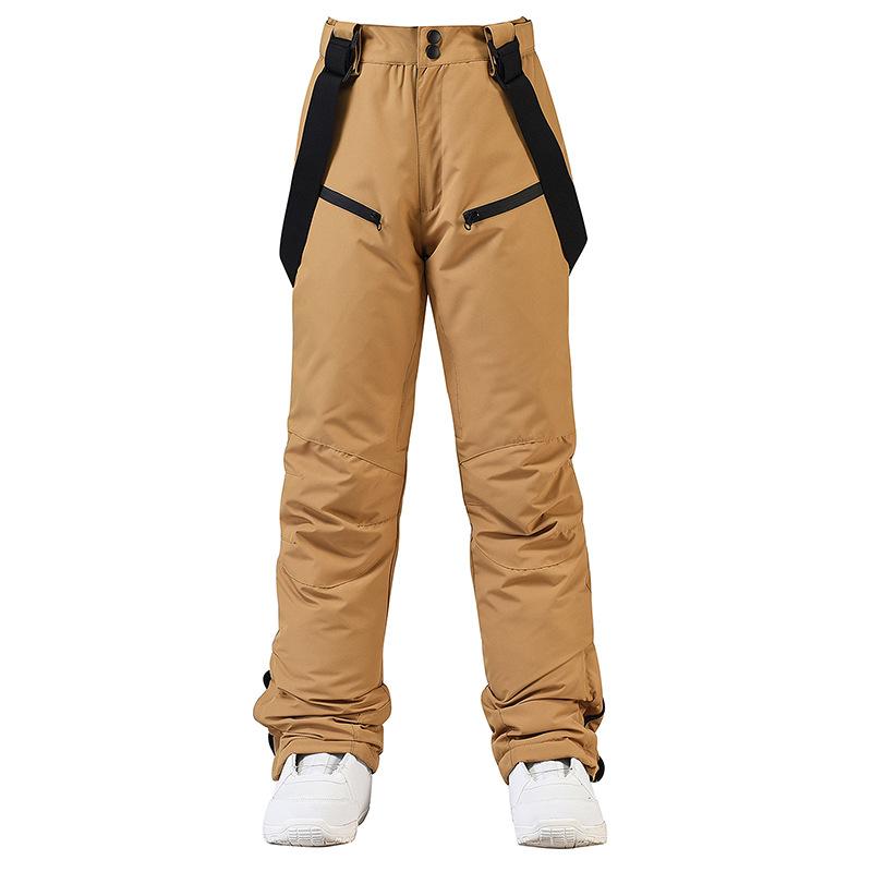 New Style Ski Pants Men and Women Suspender Ski Pants Winter Windproof Waterproof Warm Thickened Single-board Double-board Ski Pants