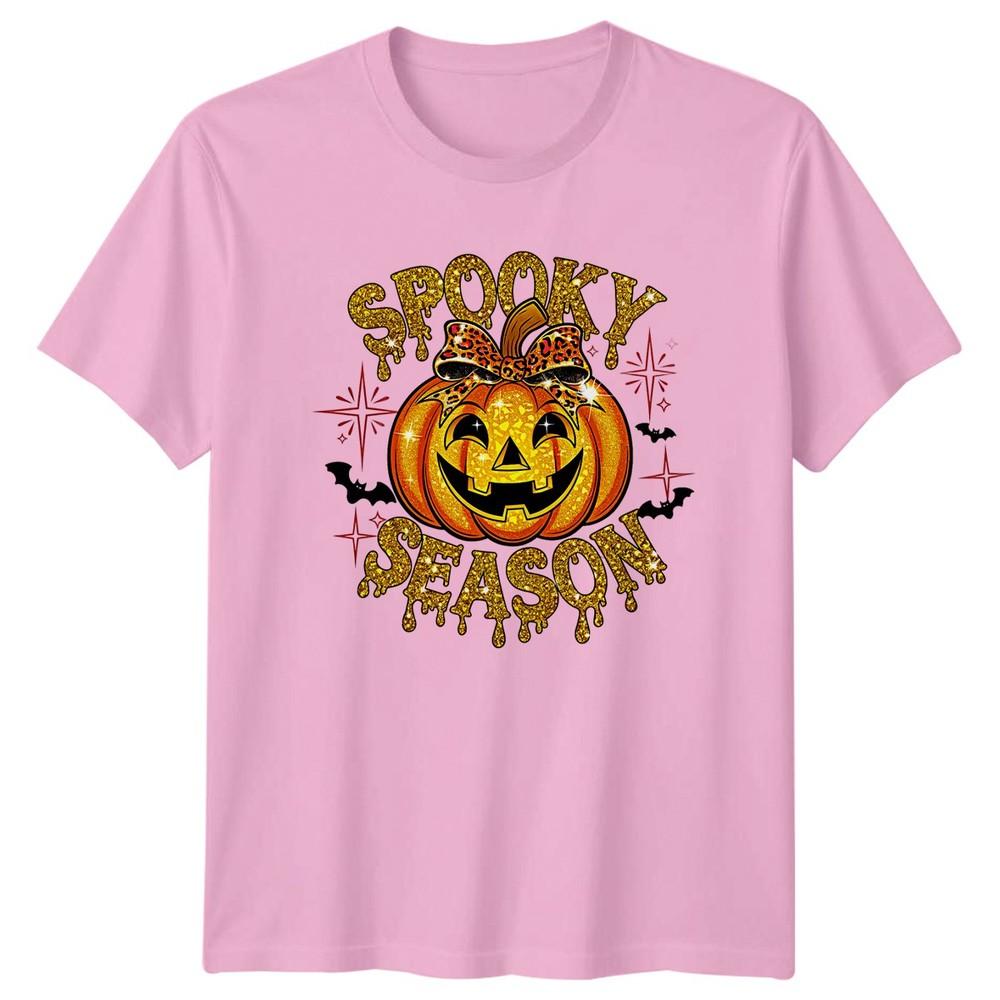 Spooky Season Pumpkin Halloween Unisexs Unisexs Graphic Tee Jackolantern Bats