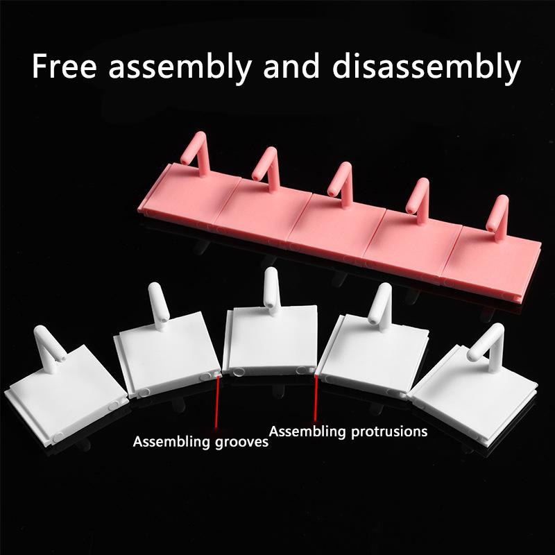 10Pcs/Set Nail Practice Display Stand Detachable Nail Training Holder Plastic False Nail Polish Color Display Shelves Base