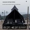 Tenda Piramidale Guerriero Nero: Tenda da Campeggio Esterna Doppio Strato Impermeabile per Più Persone