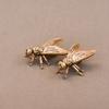 Retro Brass Fly Insect Ornament Miniature Statue Vintage Craft Tea Pet Insects Animal Figurine Home Desktop Decoration