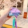 High-Quality Gradient Color Translucent Case with Wireless Charging and Magnetic Phone Strap for iPhone 14, 15, 16, 17 Pro Max E