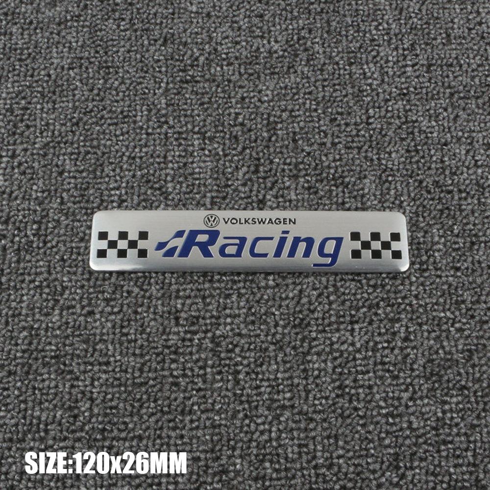 RUNTB1 1Pc 3D Metal Stickers Car Body Trunk Decal For VW Golf GTI Tiguan Jetta Transporter Passat T5 Polo Touran Scirocco Arteon T-ROC