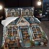 Comforter Book Store Style Bedding Set 3D Printed Single Twin Double Size Home Decor Birthday Gift For Kid