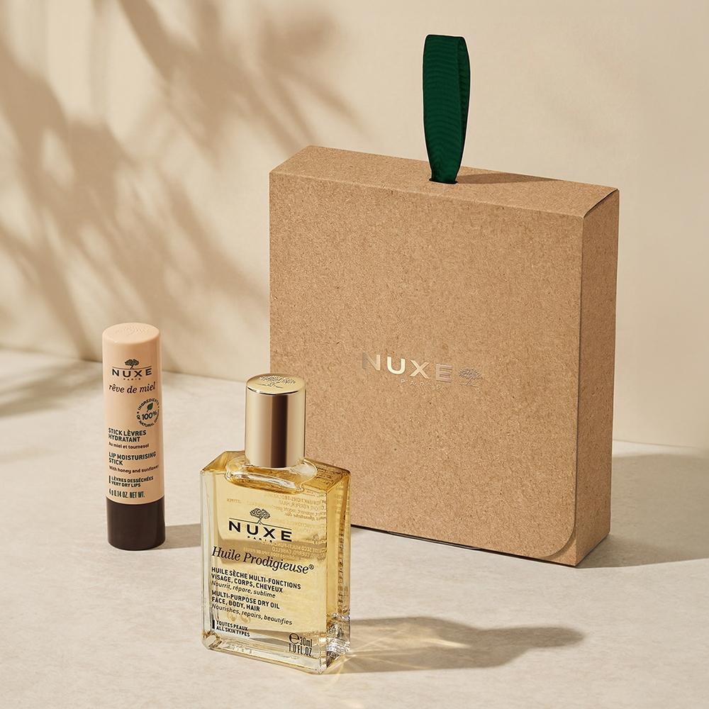 Nux Gift Set Dry Oil 30ml + Reve De Miel Lip Balm 4g