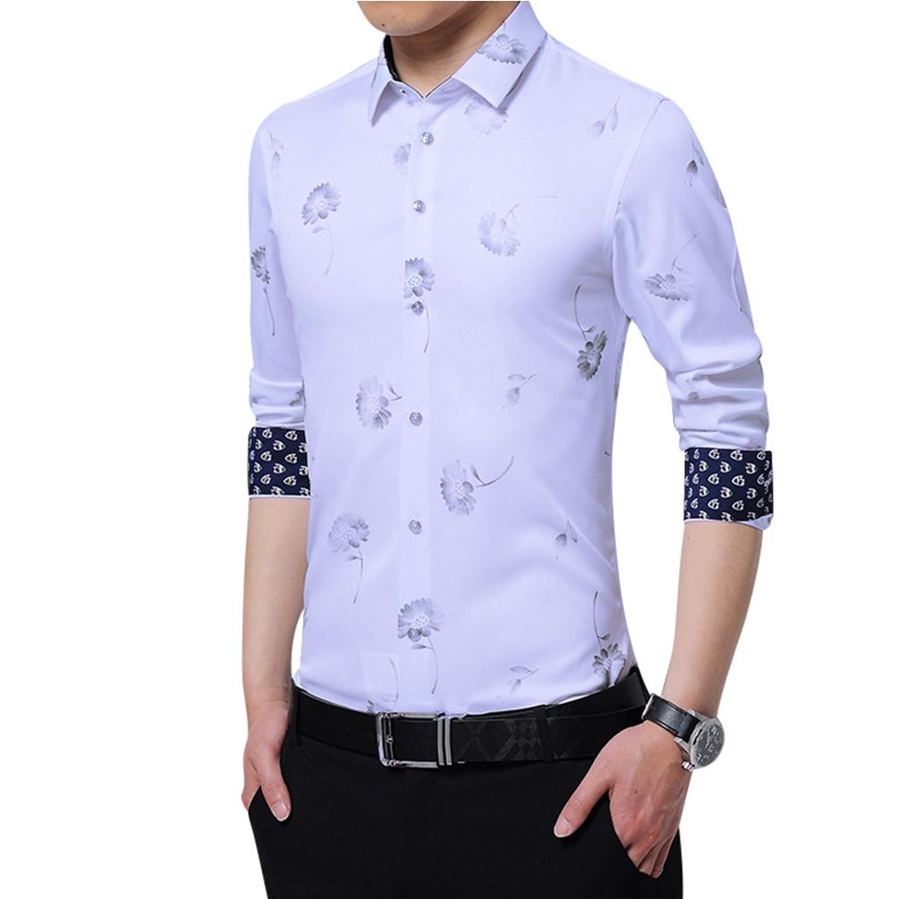 Buy Men's Slim Fit Business Shirt Formal Casual Long Sleeve Shirt at