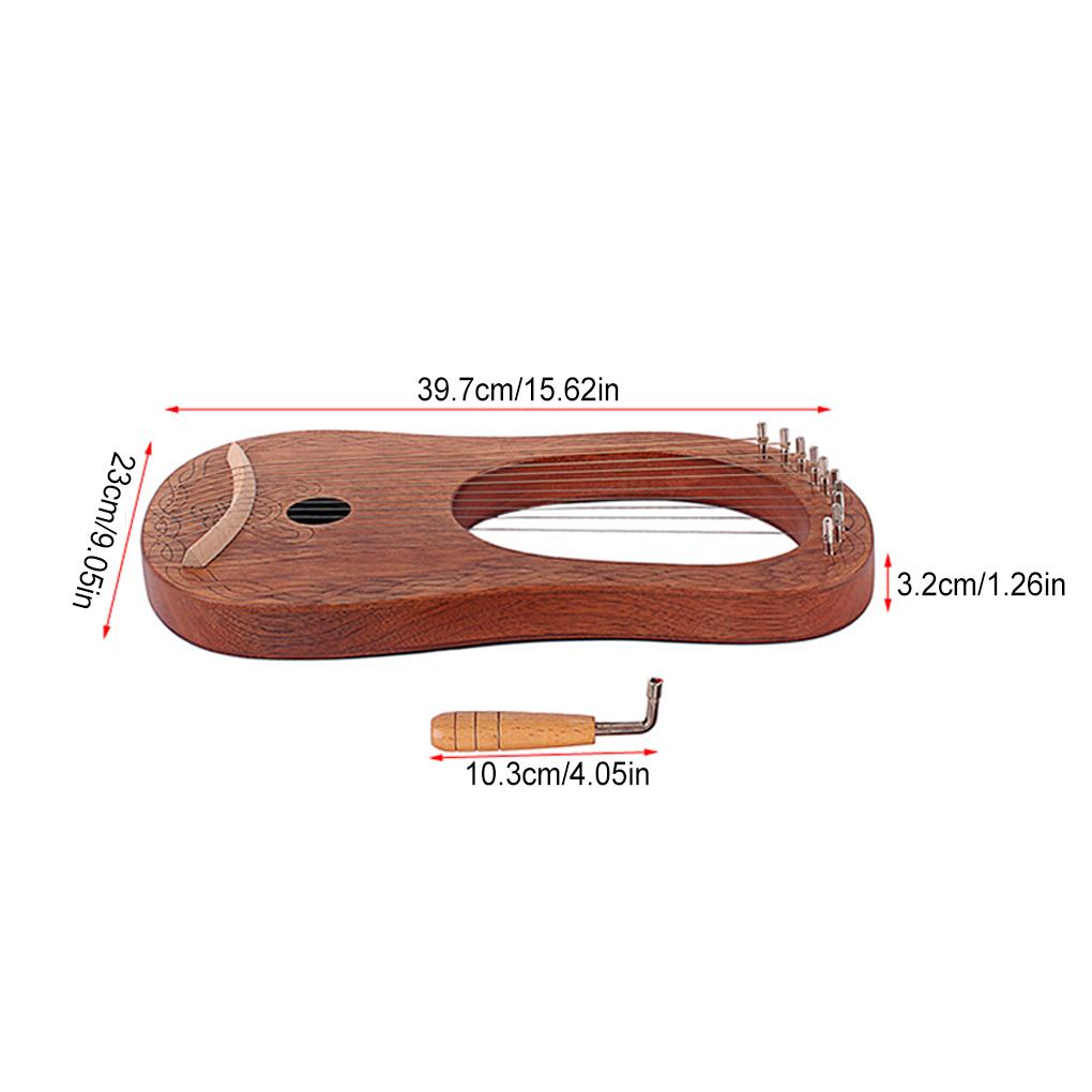 Cheap 10 Strings Lyre Harp Piano Learners Beginners Practice String ...