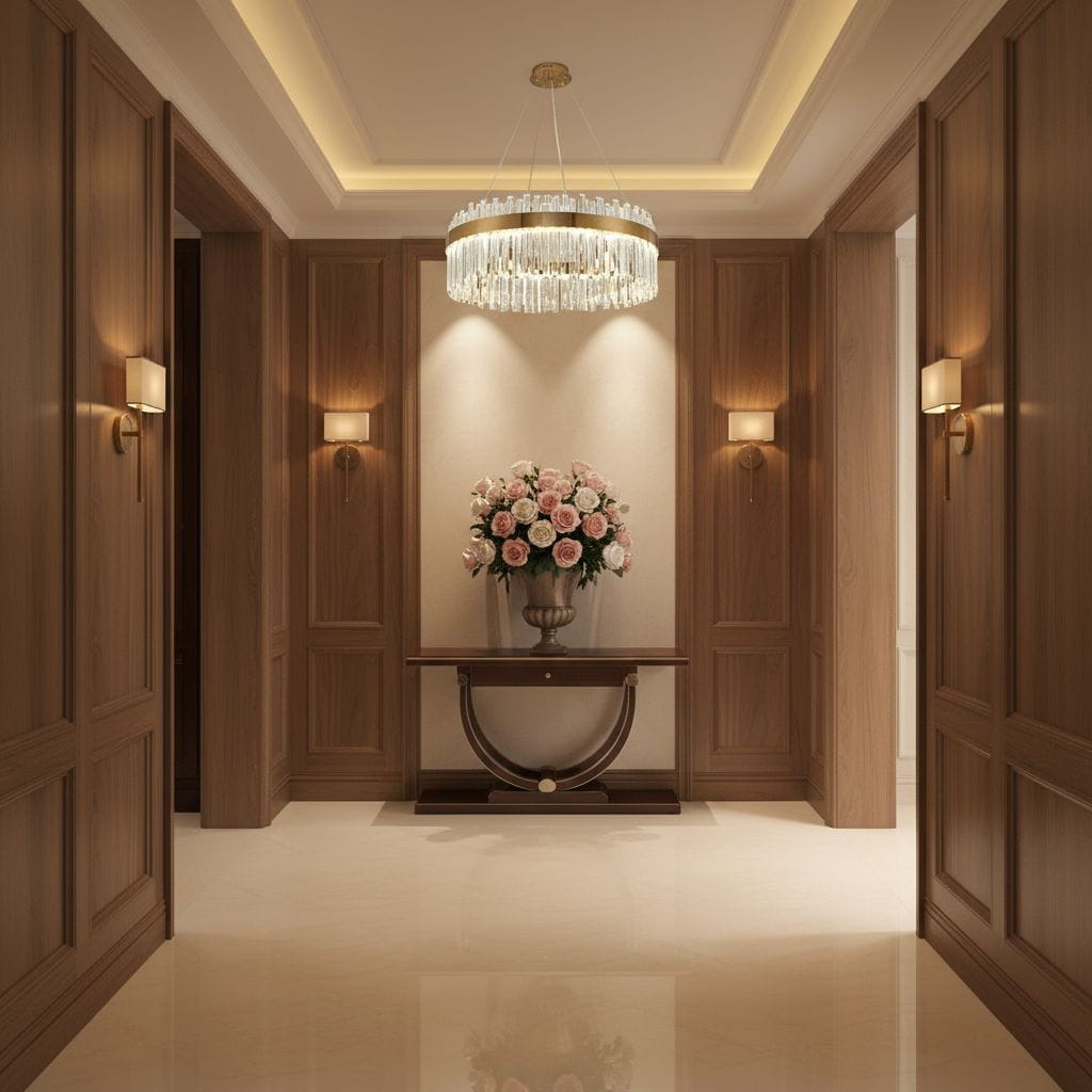 Lux - LED Crystal Chandelier Ring 50cm Brass Gold
