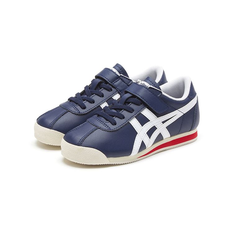 Onitsuka Tiger Corsair Comfortable Versatile Low-Top Kids Casual Shoes Kids sneaker Deep-Blue 1184A051-400