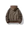 Versatile Men's Retro Two-Piece Look Hooded Jacket - Trendy Casual Autumn Winter Fashion Outerwear