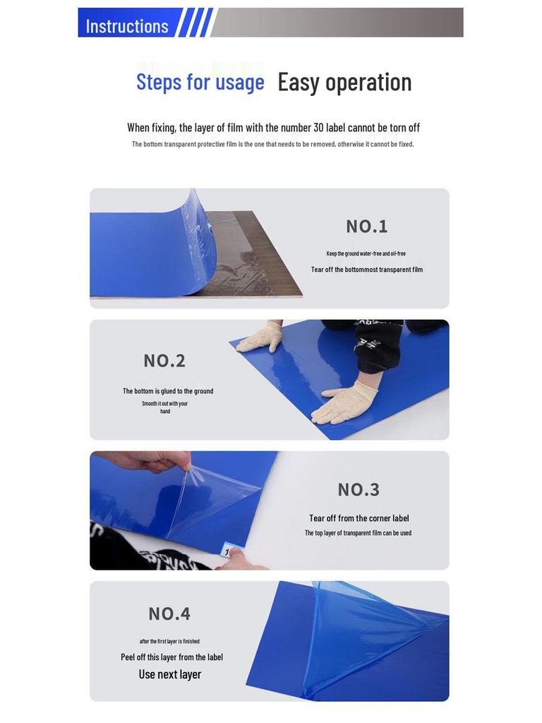 High-Adhesion Tearable Dust Removal Floor Mat for Shoes, Basketball Courts, Cleanrooms, Workshops, and Entrances