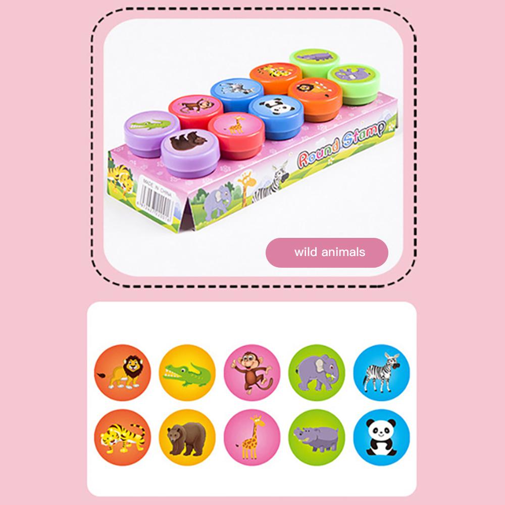 Kreativní 10ks kreslené dětské razítko DIY scrapbook Fotoalbum Dekorace Graffiti pečeť Mateřská škola Povzbuzení Razítko Dárky