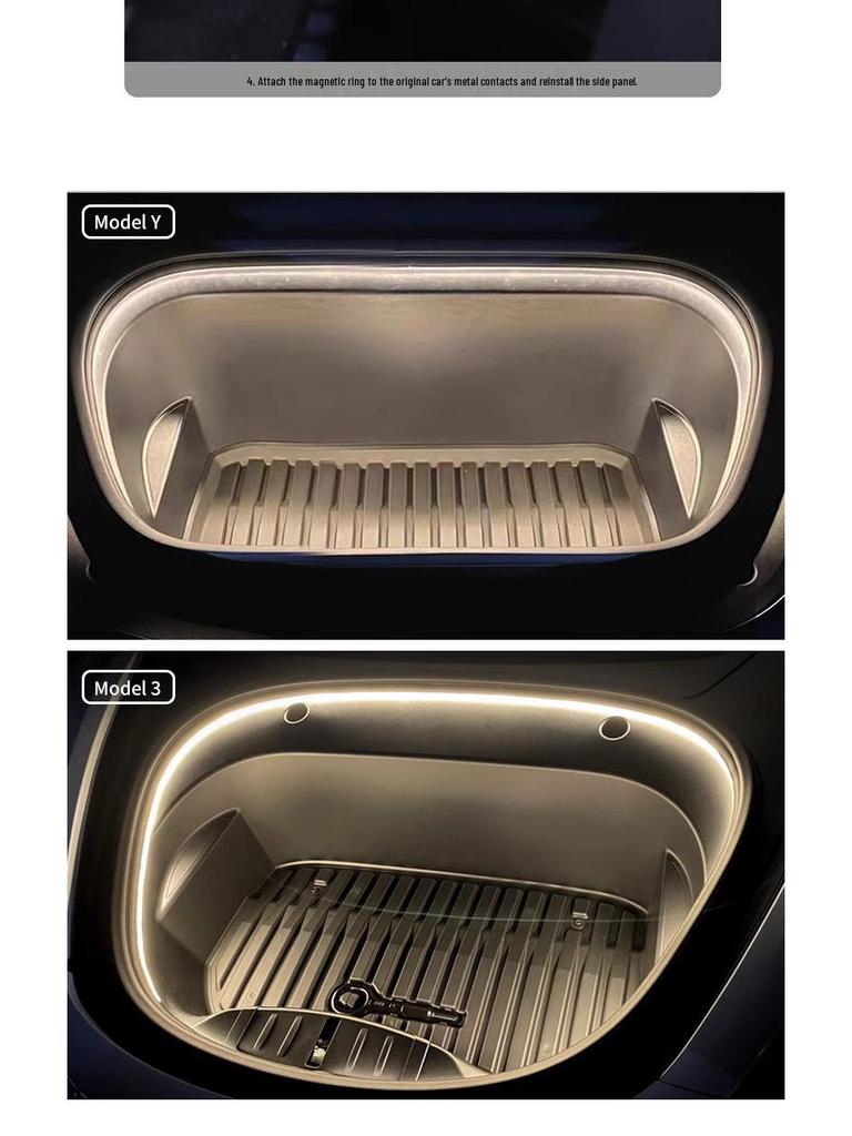 Seth LED Ambient Light Strip for Tesla Model 3/Y Front Trunk (White/Warm)