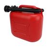 Gas Can 5L 1.3 Gallon ABS Leakage Free Red Portable Gasoline Container with 27cm Outlet Pipe