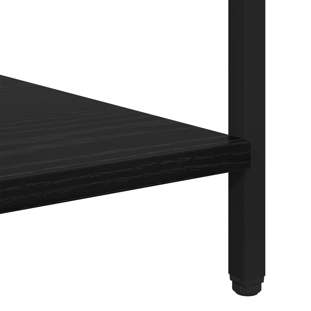 Nightstand Set of 2 Black Oak Effect 40 x 40 x 50 cm