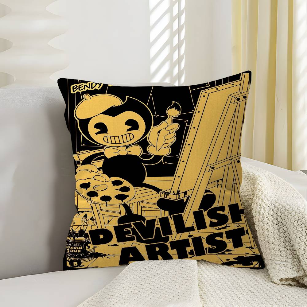 BBendy AAnd The IInk MMachine Decorative Room Aesthetics Pillow Case Home Decor Bedroom Sofa Bed Couch Pillow Cover x