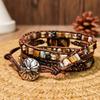 Bohemian Natur Tigerauge Stein Handgeflochtenes Armband Mode Kreativ Unisex für Täglich Party Urlaub Karneval
