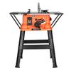 Table Saw with Stand, 1800 W Portable Compact Tablesaw, 254 MM Saw Blade O.D, 200 MM Max. Cutting Capacity, 4800 RPM Cutting Speed, With 24-tooth Saw