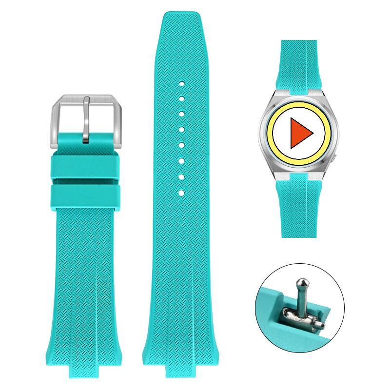 Advanced FKM Fluoro Rubber Watch Strap 9mm For Citizen TSUYOSA Collection NJ0150 NJ0151ME Silicone Watchbands Men Women Bracelet
