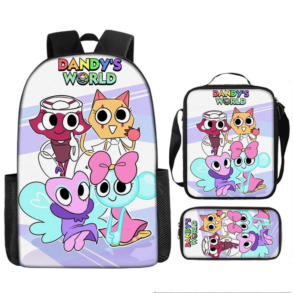 Dandy'S World Student School Bag Dandy'S World Cartoon Cute Backpack Three-Piece Set Satchel Bag Pencil Case